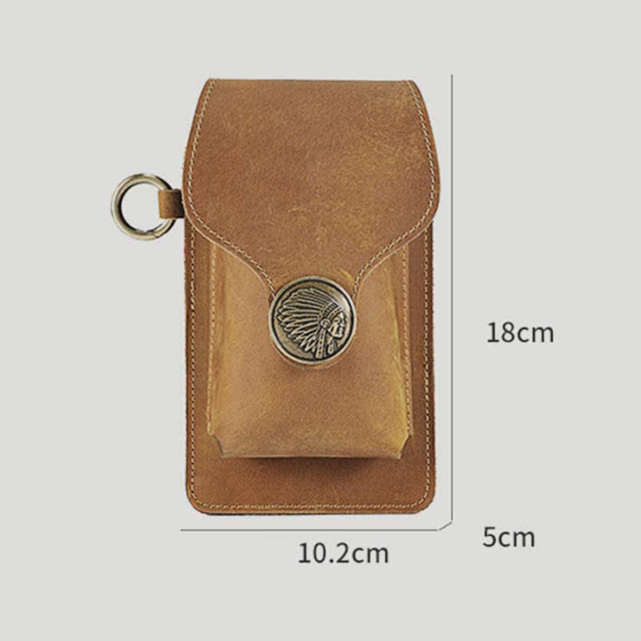Vintage Leder Flip Handytasche Gürteltasche mit Zigarettenfach - image 11
