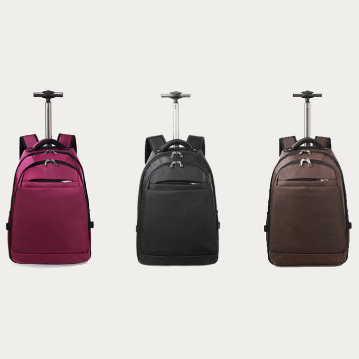 Einfarbig Oxford Rucksack Frauen Männer Business Reise Trolley