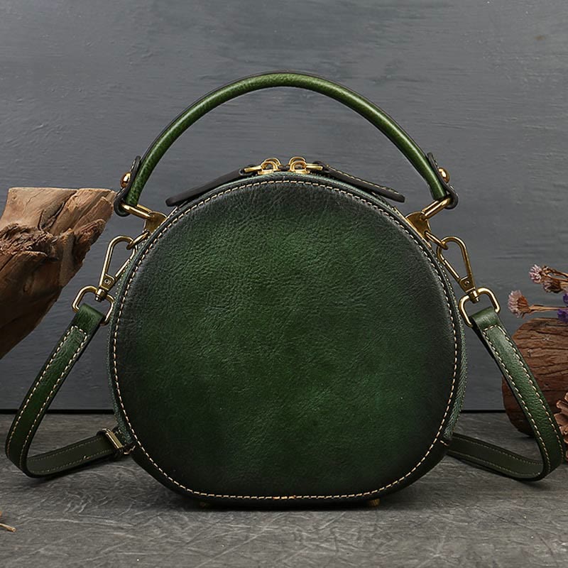 Retro Hase Prägung Handtasche Folk Custom Crossbody Leder Geldbörse