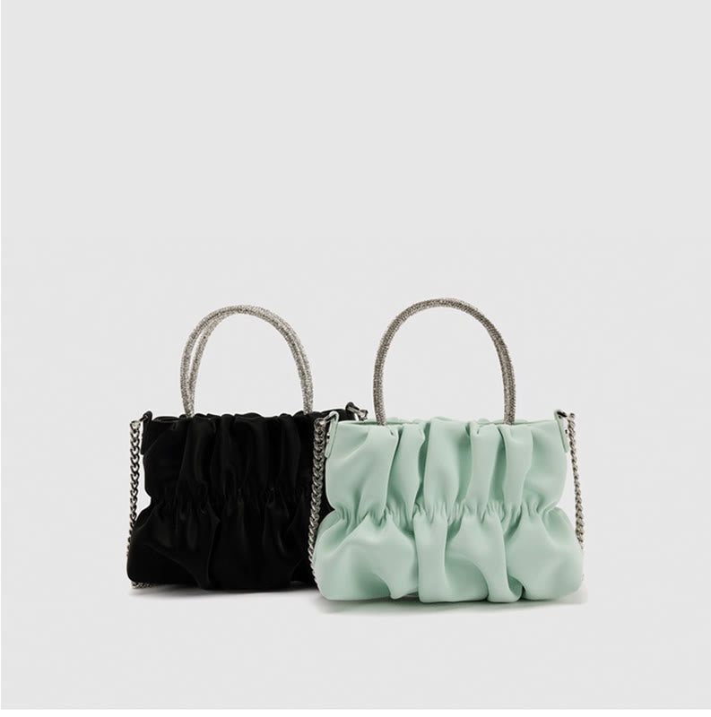 Abendtasche für Damen mit Strasssteinen, tragbare Umhängetasche mit Kette