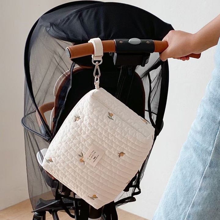 Stickerei Baumwolle Baby Windel Tasche Organizer Tasche Reise Mama Tasche