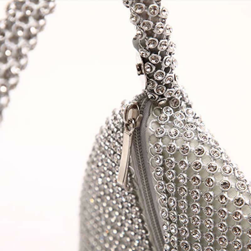 Strass-Abendtaschen, Clutch, glitzernde Gitter-Dreiecksgeldbörsen für Frauen und Mädchen
