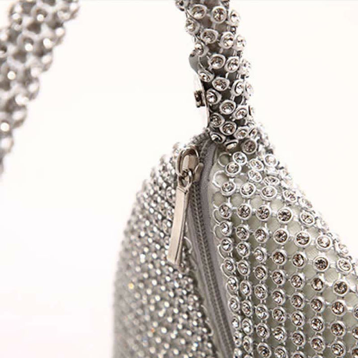 Strass-Abendtaschen, Clutch, glitzernde Gitter-Dreiecksgeldbörsen für Frauen und Mädchen