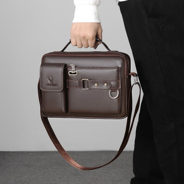 Retro Leder Satchel Messenger Bag für Männer Reise Umhängetasche