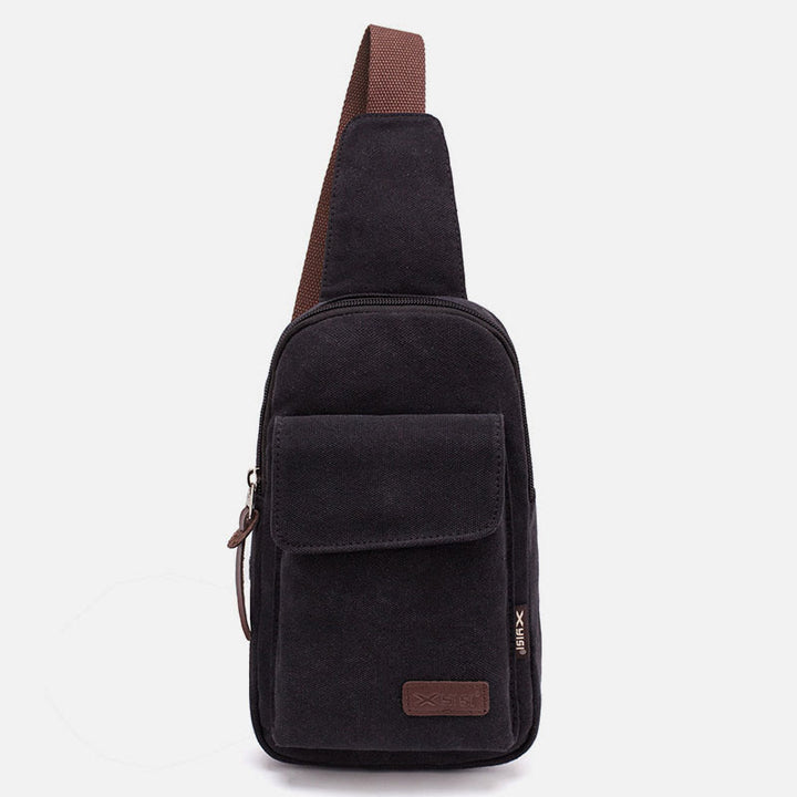 Sling Bag für Herren, multifunktionale Brusttasche aus Canvas für Outdoor-Sport und Freizeit