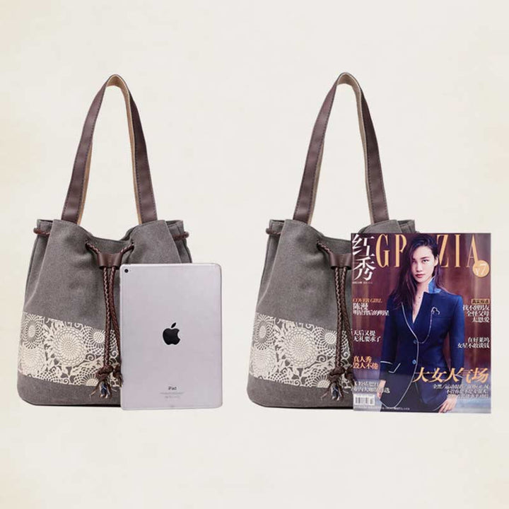 Umhängetasche für Damen, lässig, große Kapazität, bedruckt, Einkaufshandtasche
