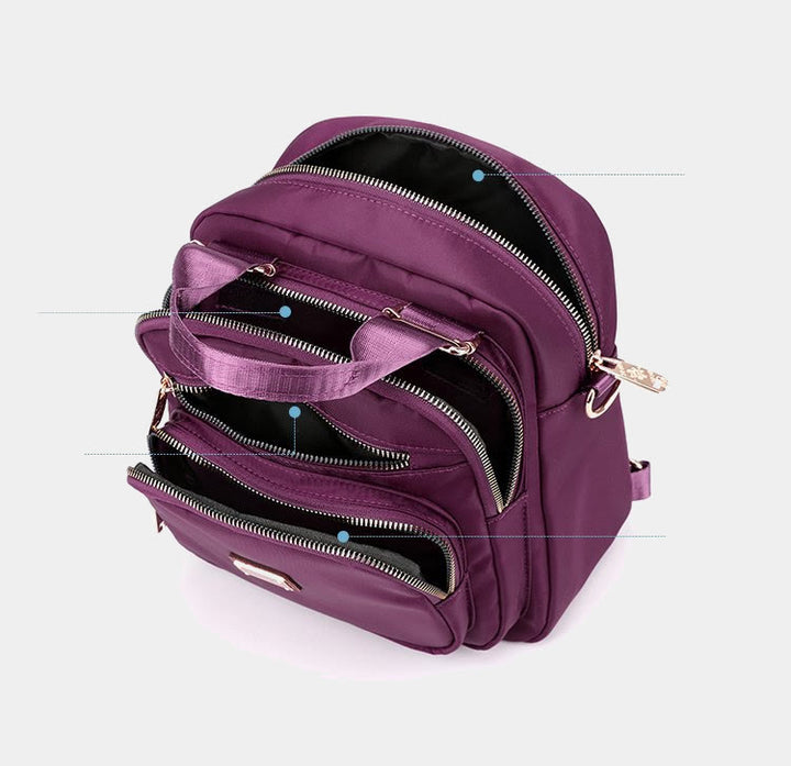 Wasserdichter Umhängetaschen-Rucksack mit mehreren Taschen