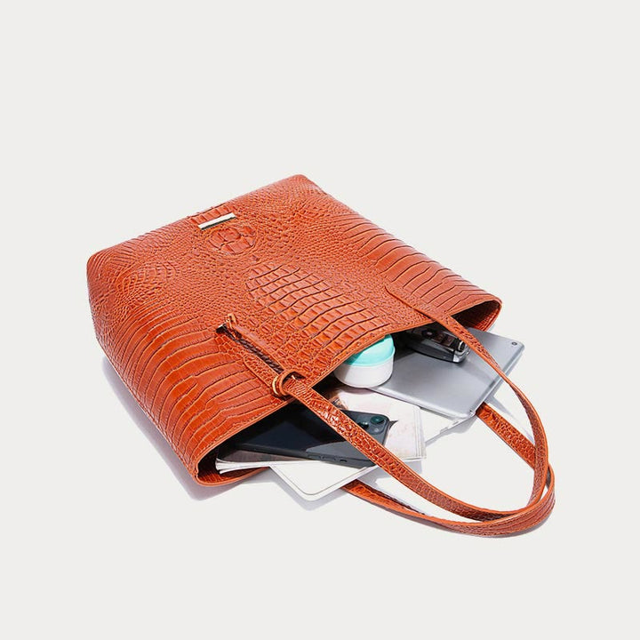 Tragetasche für Damen, tägliches Retro-Taschenset mit Krokodilmuster