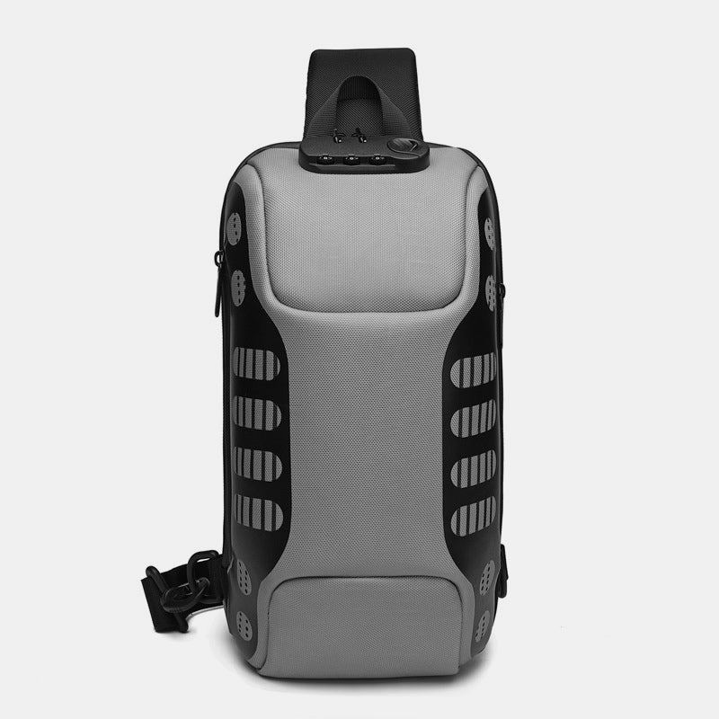 Multifunktionale, wasserdichte, diebstahlsichere Schultertasche mit USB-Ladeanschluss