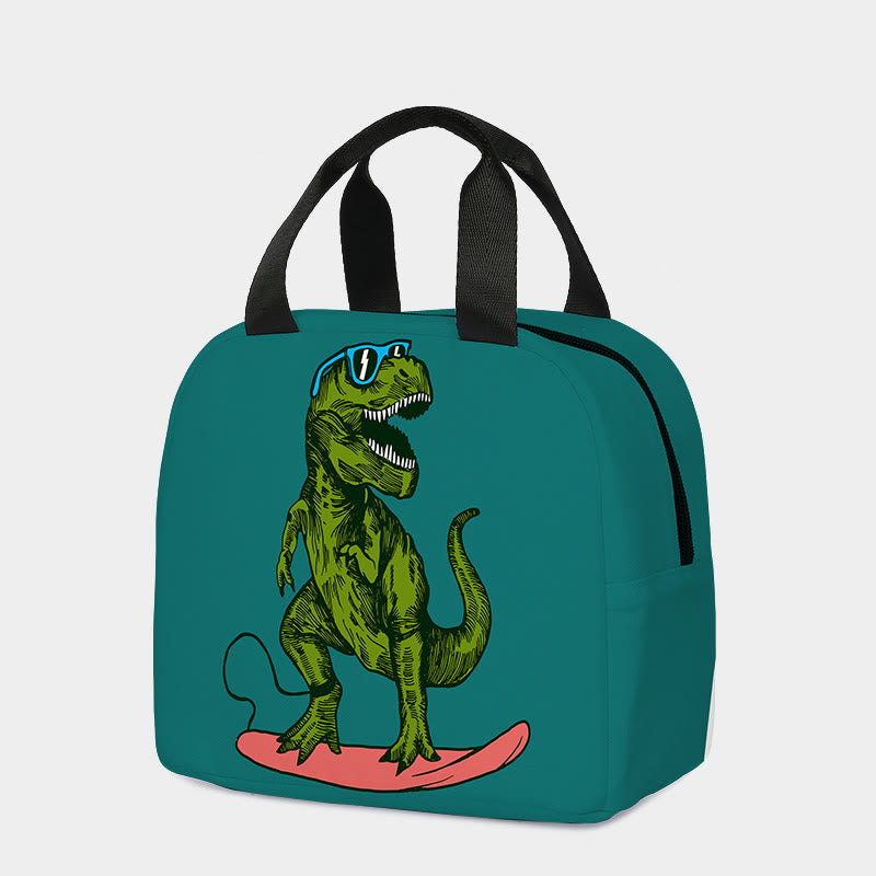 Lunchpaket für Kinder, Schule, Camping, Cartoon-Dinosaurier, Thermo-Handtasche