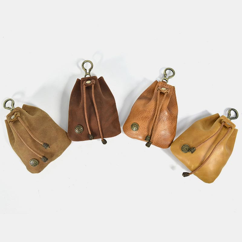 Geldbörse für Damen, Vintage-Stil, Leder, Mini-Einkaufstasche