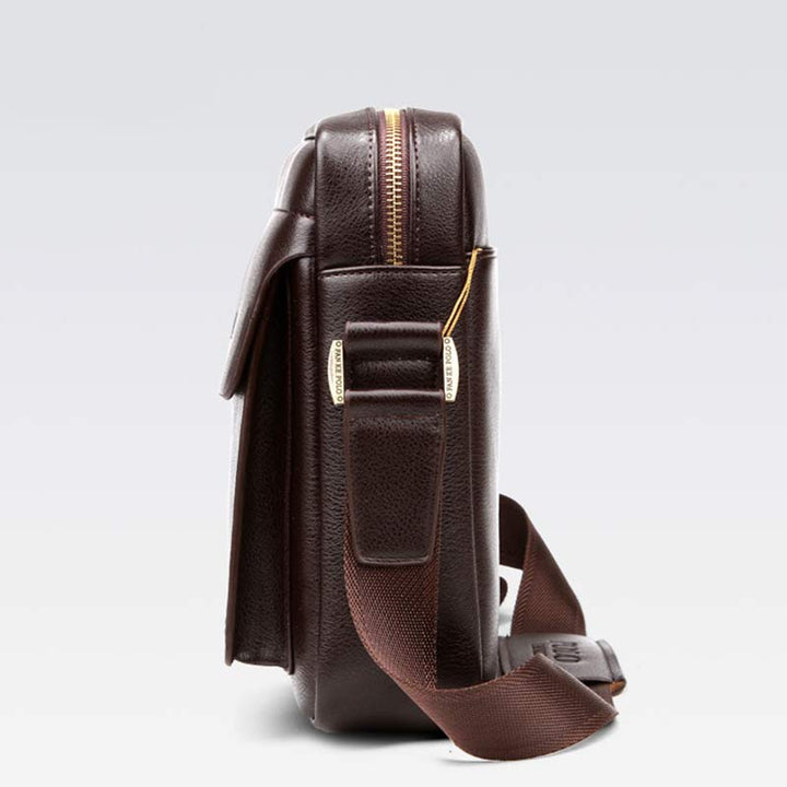 Herren Leder Umhängetasche Crossbody Bag Kleine Messenger Bag für die Arbeit Business