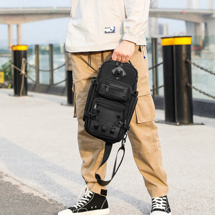 Schultertasche für Herren, Outdoor-Sport, Crossbody, taktische Brusttasche