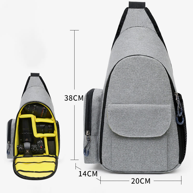 SLR-Digitalkameratasche für den Außenbereich, robuste Brusttasche aus Nylon