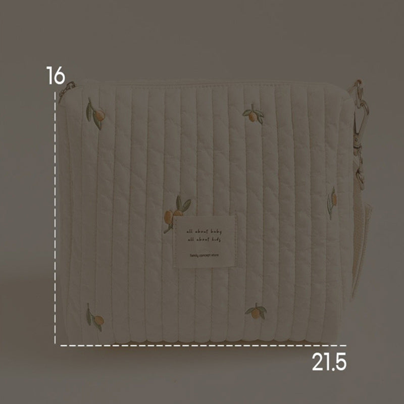 Stickerei Baumwolle Baby Windel Tasche Organizer Tasche Reise Mama Tasche