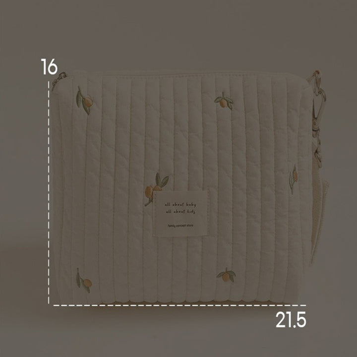 Stickerei Baumwolle Baby Windel Tasche Organizer Tasche Reise Mama Tasche