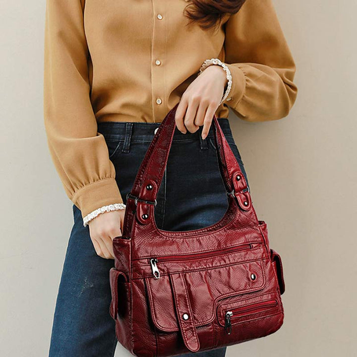 Damen Handtasche und Geldbörse Große Hobo Bag mit Doppelfach