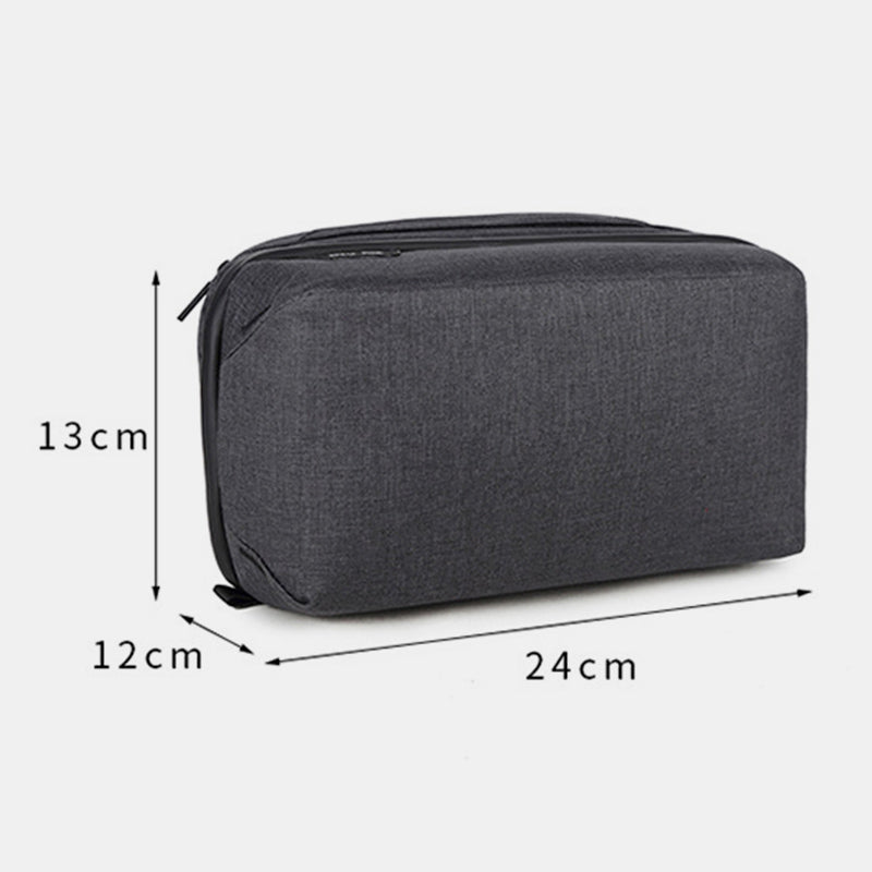 Leichte Aufbewahrungstasche mit Reißverschluss und mehreren Steckplätzen, tragbarer Organizer für Elektronikartikel, Make-up-Tasche