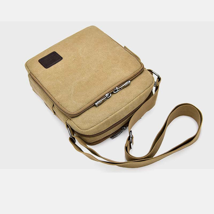 Vintage Canvas Mini Crossbody Umhängetasche Männer kleine Geldbörsen mit Multi-Slot