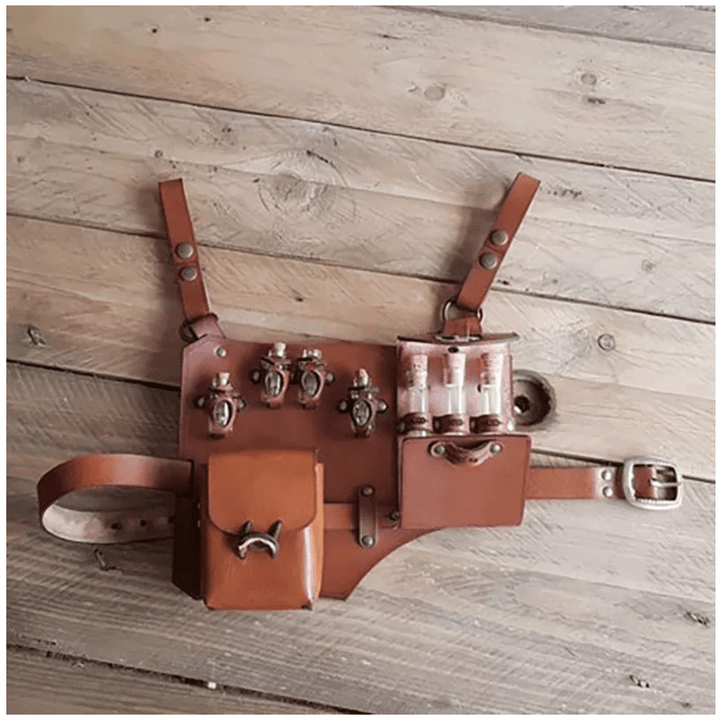 Gürteltasche für Damen, für Outdoor-Camping-Kostüm, Leder, Hüfttasche