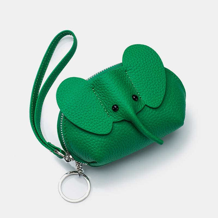 Damen Kleine Geldbörse Elefant Leder Geldbörse Wechselgeldbeutel Armband