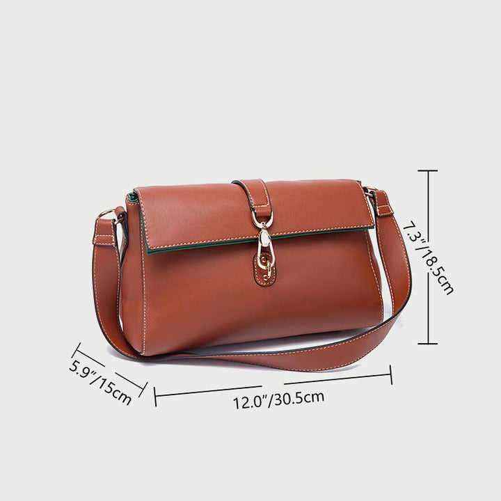 Modische Lederhandtasche für Damen, klein, lässig, Umhängetasche