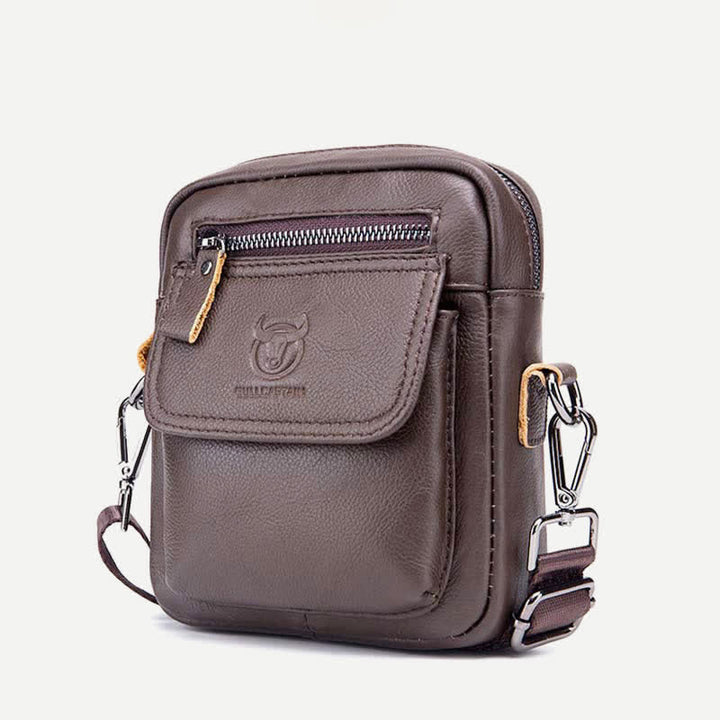 Umhängetasche aus echtem Leder für Herren, Messenger Bag, Schultertasche