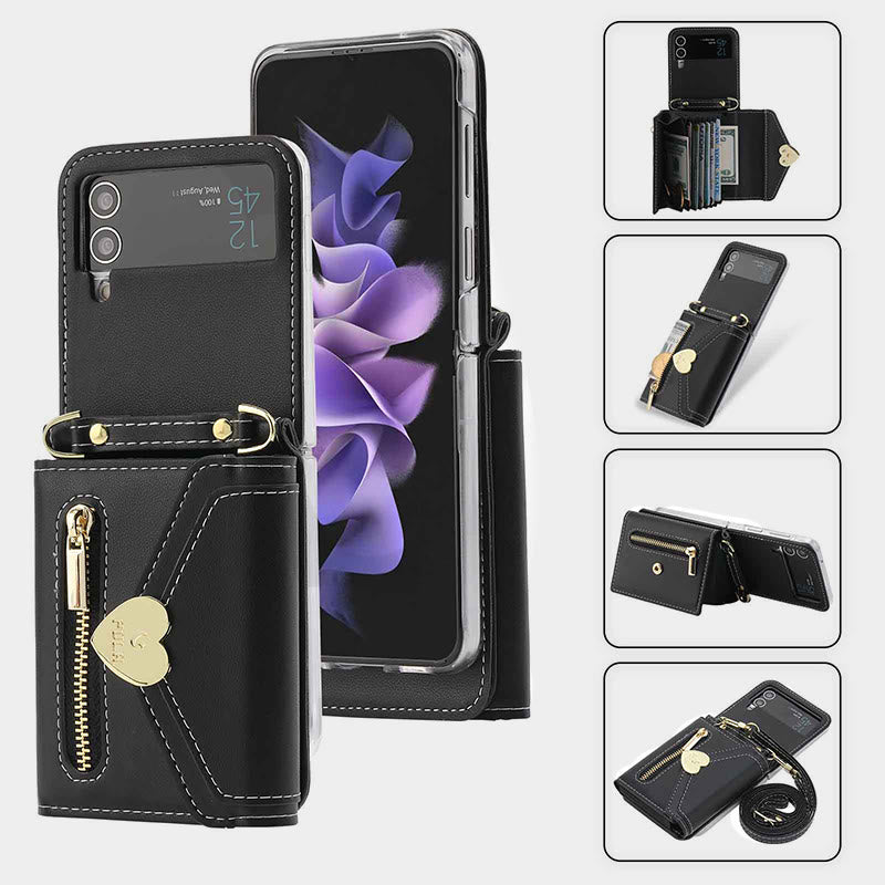 Handyhülle für Samsung Card Zipper Schutzhülle Geldbörse