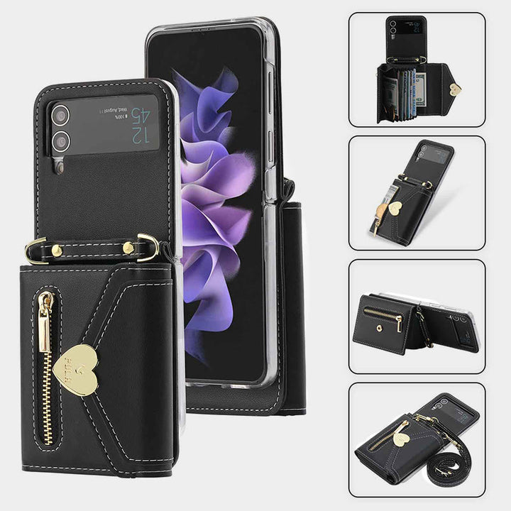 Handyhülle für Samsung Card Zipper Schutzhülle Geldbörse