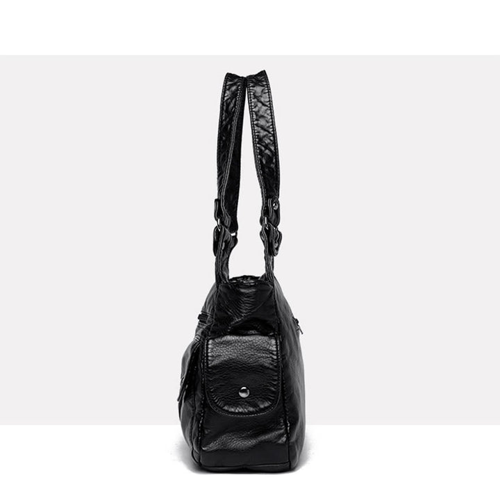 Klassische Tragetasche fürs Büro, leichte Schultertasche aus weichem Leder