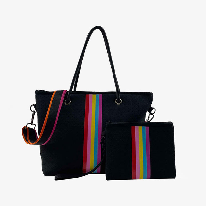 Tragetaschen-Set für Pendler, Rückentasche, breiter Riemen, Schultertasche