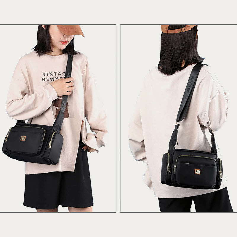 Umhängetasche aus Nylon für Damen, für das tägliche Outfit, mehrere Taschen, Geldbörse