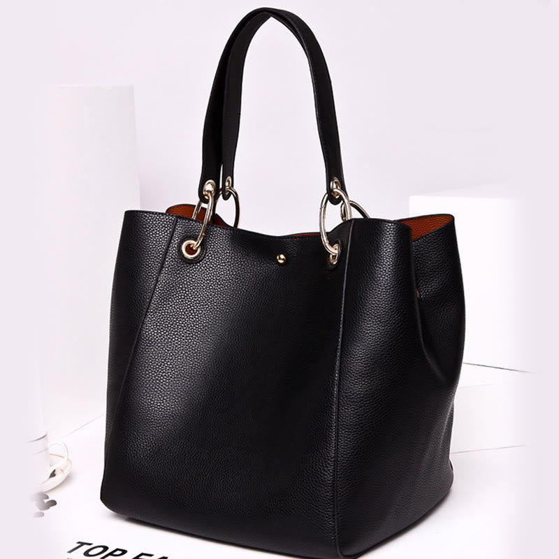 Klassische Tragetasche für Damen, einfarbig, Set mit Pendlertaschen für Büro und die Arbeit
