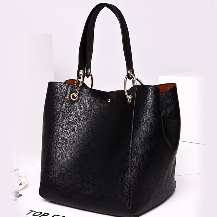 Klassische Tragetasche für Damen, einfarbig, Set mit Pendlertaschen für Büro und die Arbeit