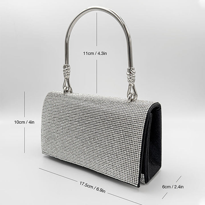 Abendtasche für Damen Glitzer Diamant Leder Leichte Handgelenktasche