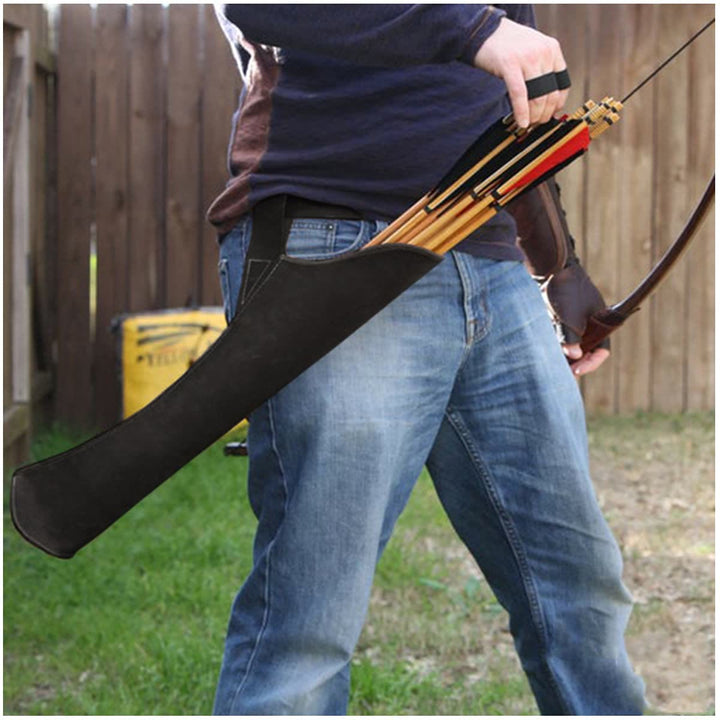 Pfeilholster für Outdoor-Retro, praktischer Leder-Rückenköcher