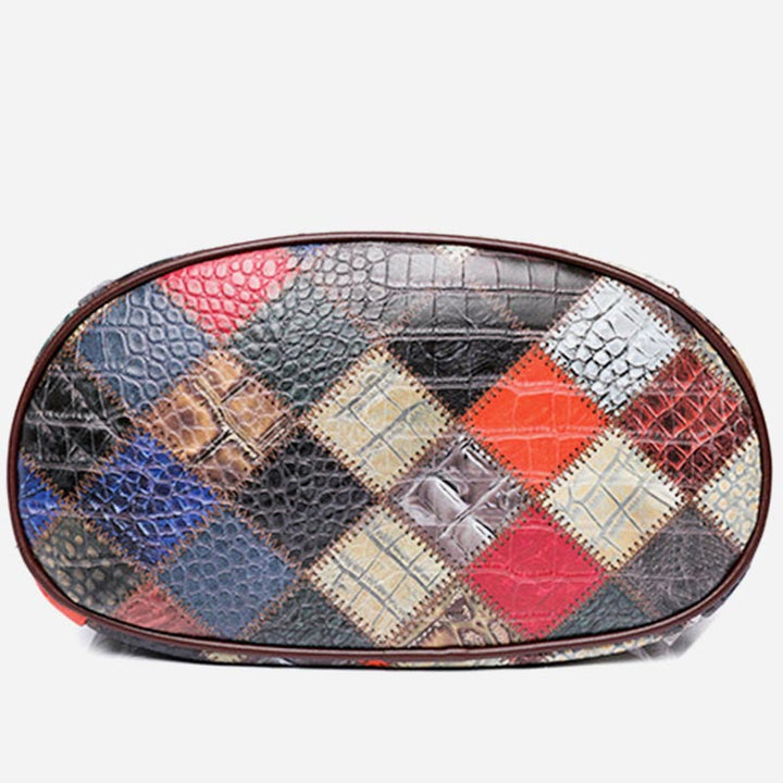Rucksack für Frauen, Farbe Mosaik, einfaches Gittermuster, Reisetasche