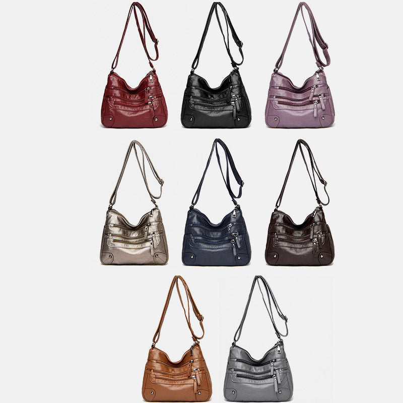 Umhängetasche mit großem Fassungsvermögen und mehreren Taschen