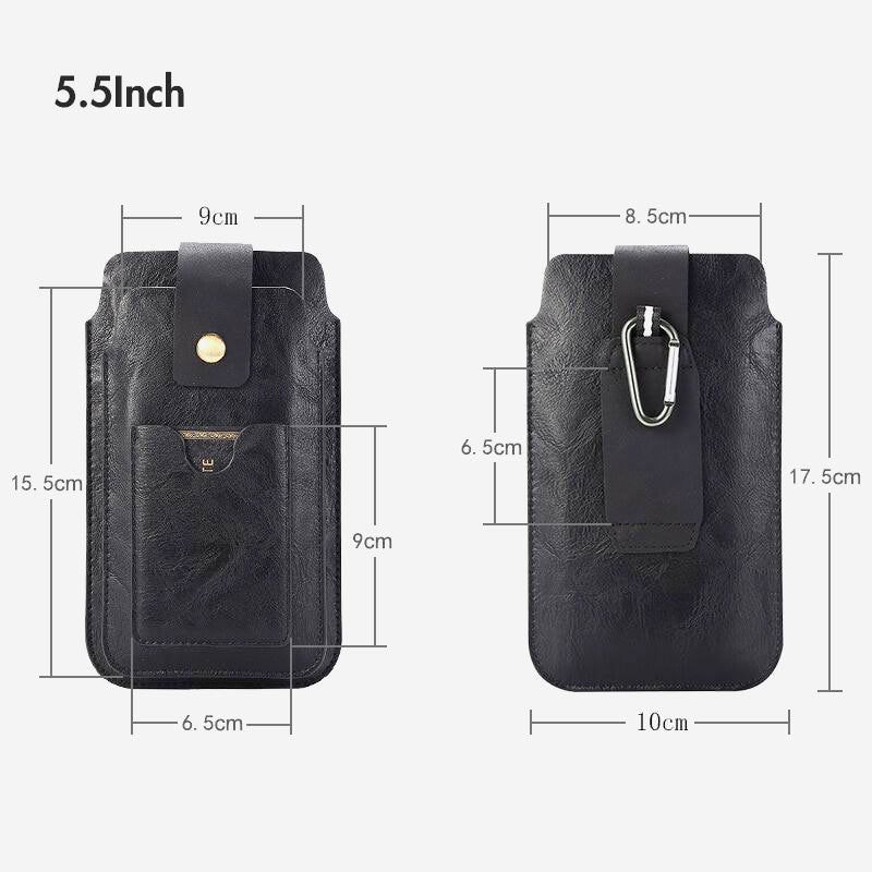 Retro Herren EDC Handytasche aus echtem Leder