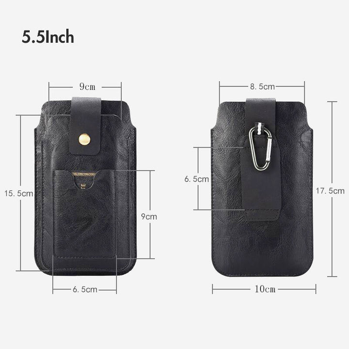 Retro Herren EDC Handytasche aus echtem Leder