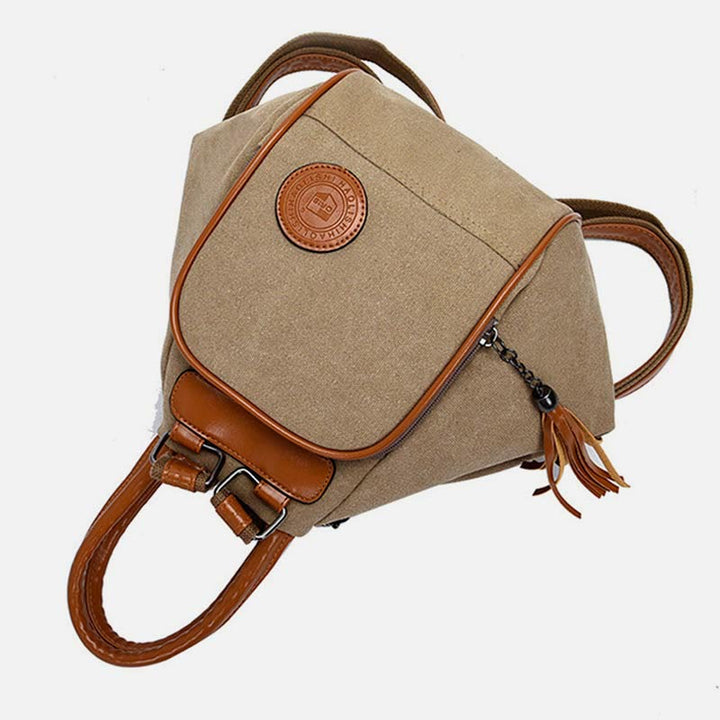 Multifunktionaler Damen-Rucksack mit Quastendekor, tragendem Canvas, Reise-Tagesrucksack