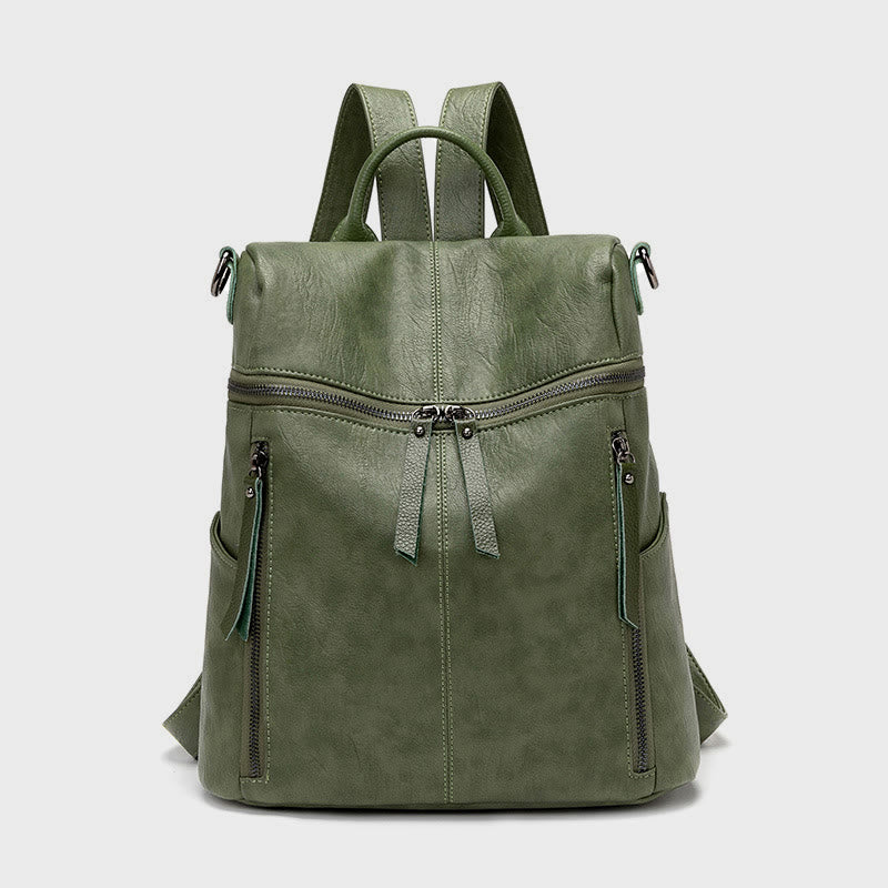 Rucksack für Damen aus Rindsleder, Mehrzweck-Reisetasche
