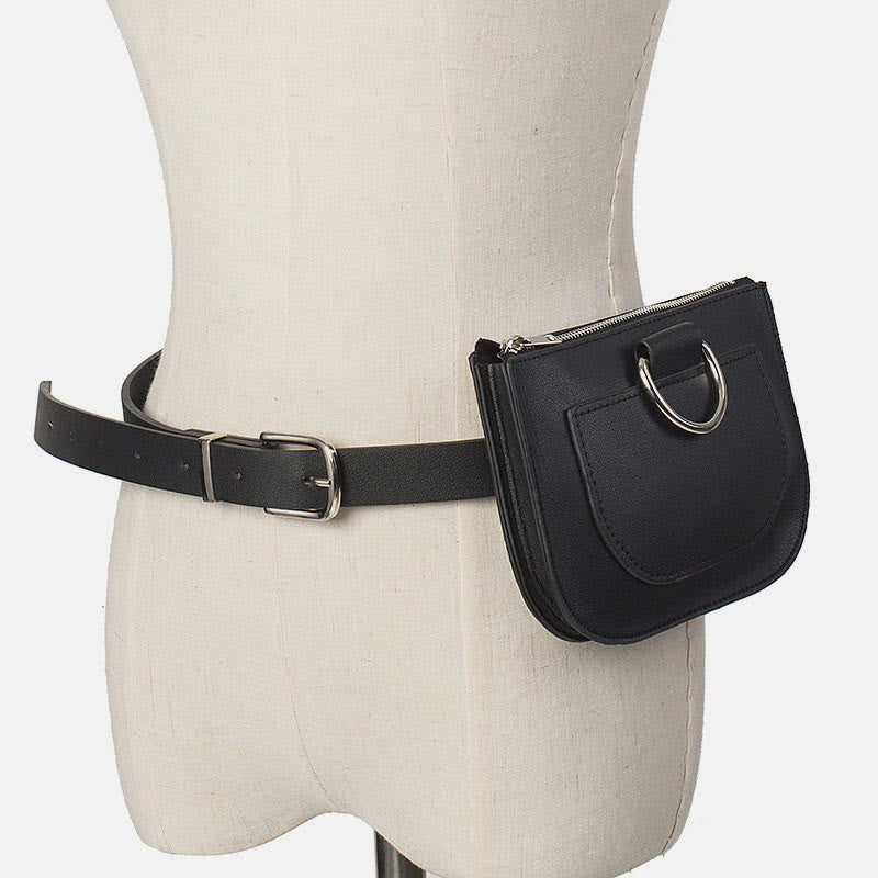 Mini-Gürteltasche für Damen aus Schlangenhaut-Garnleder