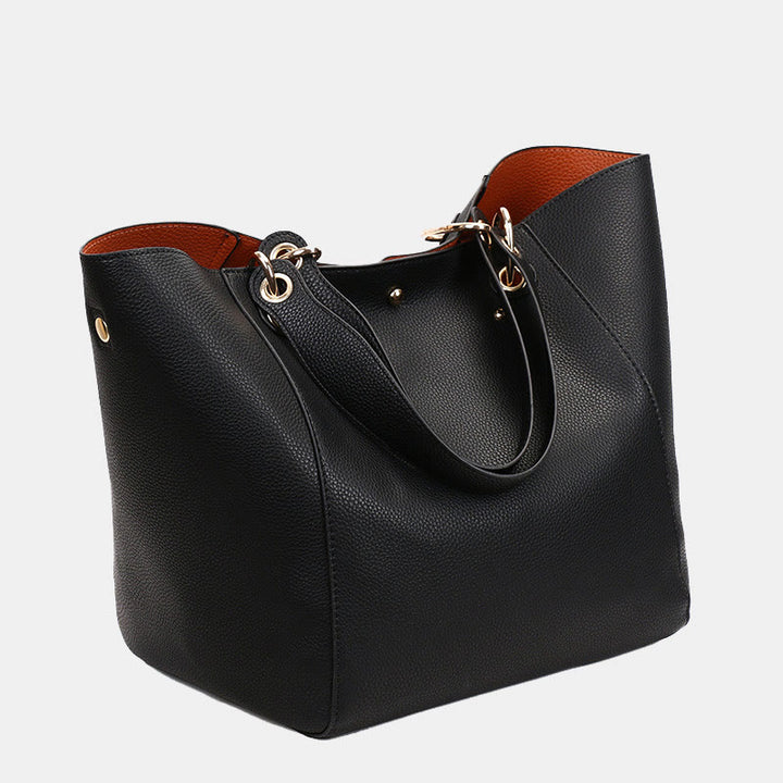 Klassische Tragetasche für Damen, einfarbig, Set mit Pendlertaschen für Büro und die Arbeit