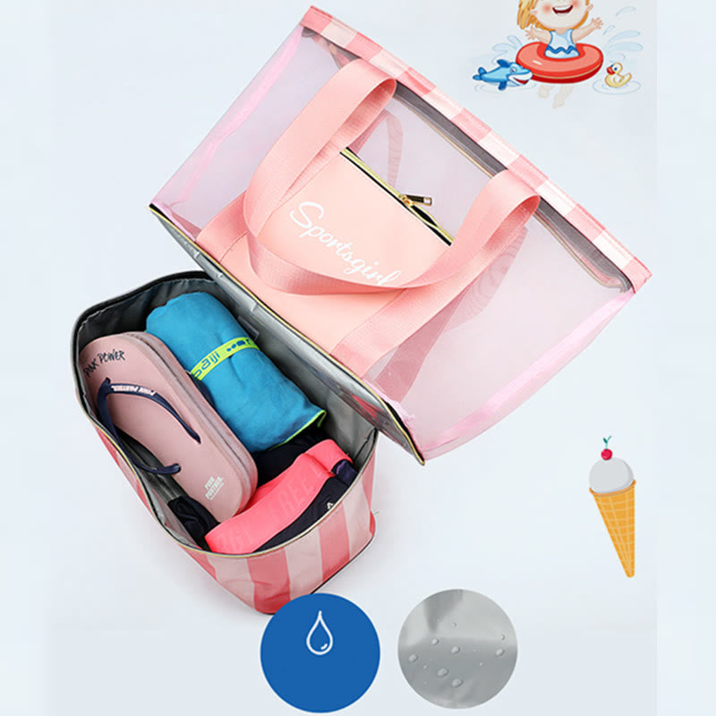 Strandtasche für Damen, Freizeitreisen, Outdoor-Sport, Fitnesstasche