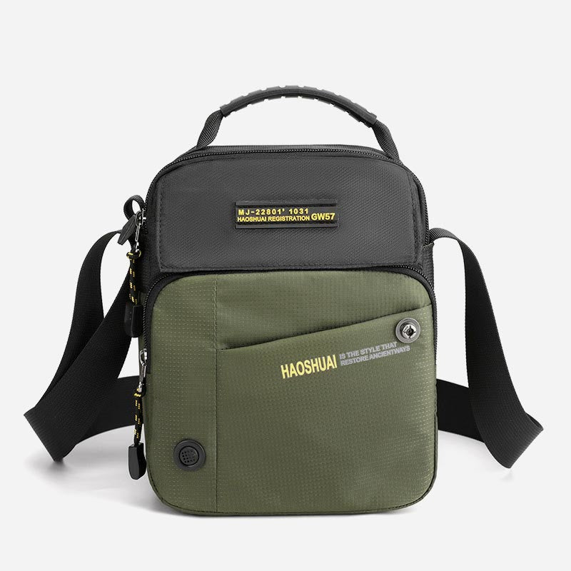 Umhängetasche für Männer, lässig, für den täglichen Arbeitsweg, wasserdichte Nylontasche