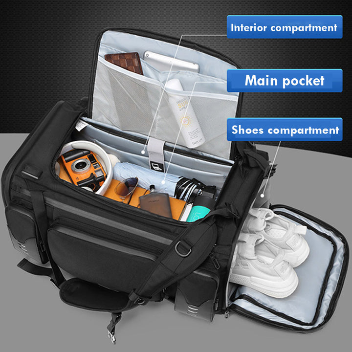 Große Kapazität Reisetasche Tote Cabrio Rucksack mit USB-Ladeanschluss