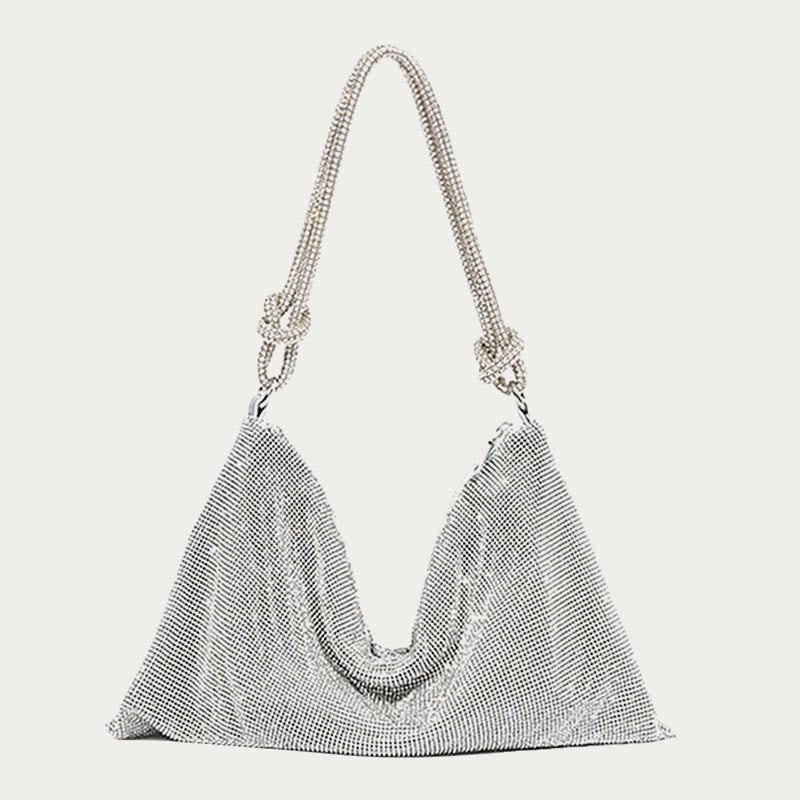 Umhängetasche für Damen mit funkelnden Diamanten, mehrere Farben, Handtasche