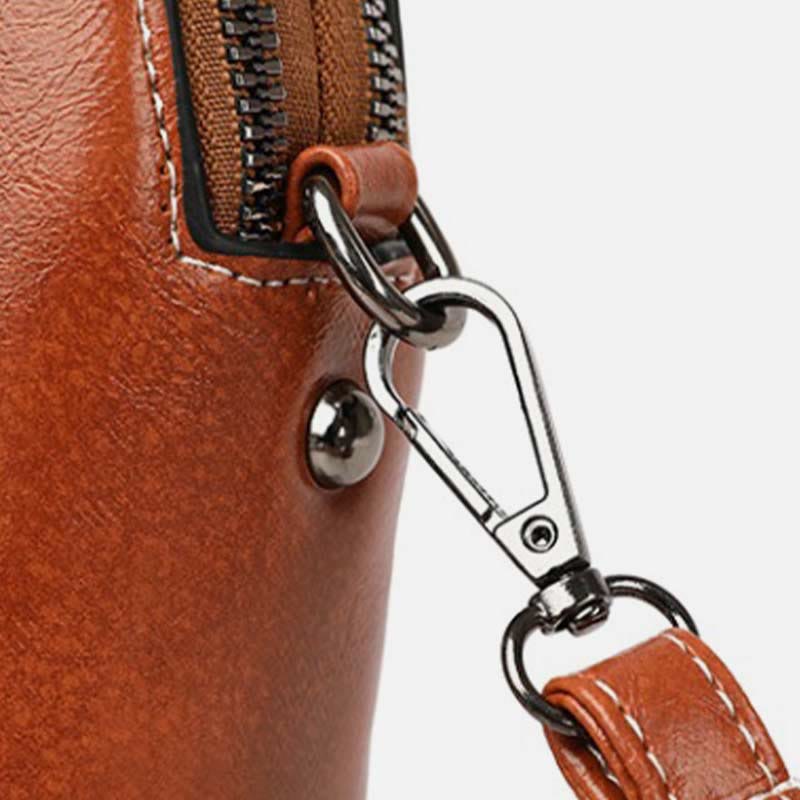 Weiche Leder-Telefontasche für Damen Crossbody Mini Bag
