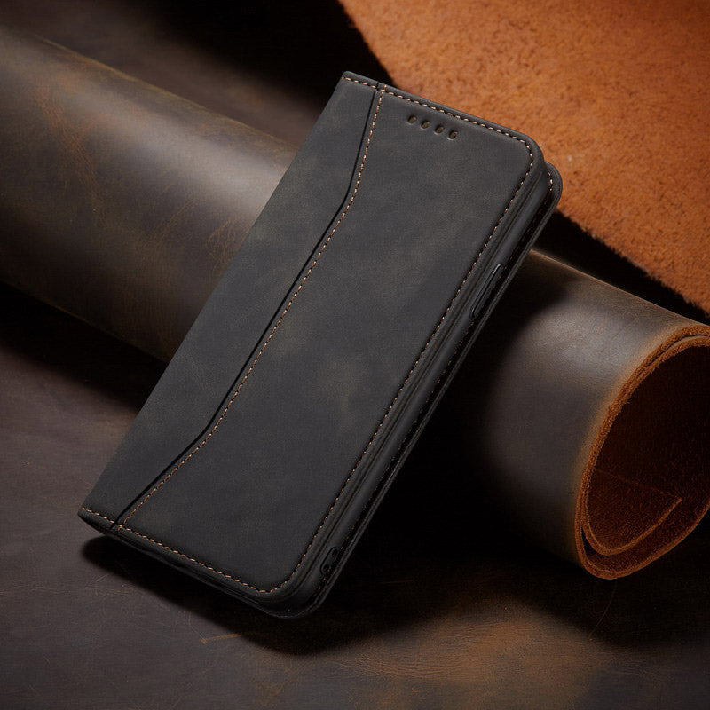 Premium PU Leder Brieftasche Hülle Kartenhalter Kompatibel mit iPhone 13 Pro Max